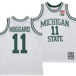 AJ Hoggard Jersey #11 Michigan State Spartans 125th Basketball Anniversary 1990 Throwback White