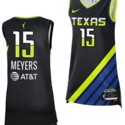 Abby Meyers Jersey #15 Rebel Edition Dallas Wings 2023 WNBA Draft Black