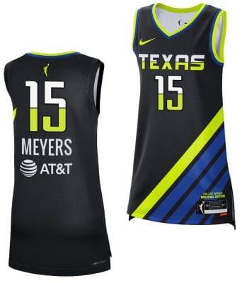Abby Meyers Jersey #15 Rebel Edition Dallas Wings 2023 WNBA Draft Black