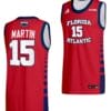 Alijah Martin Jersey #15 FAU Owls College Basketball Replica Red