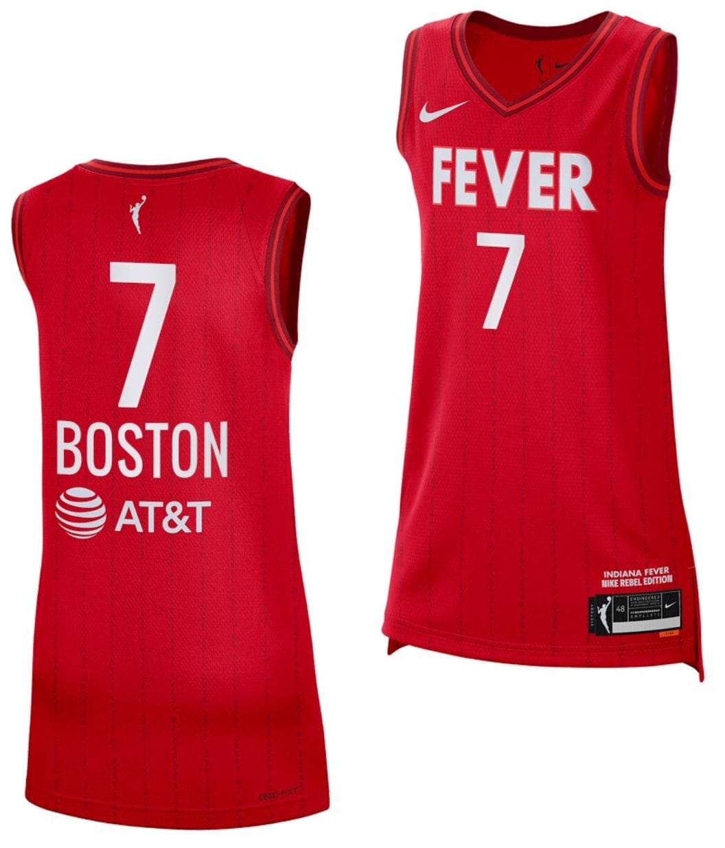 Aliyah Boston Jersey #7 Indiana Fever 2023 WNBA Draft Rebel Edition Red