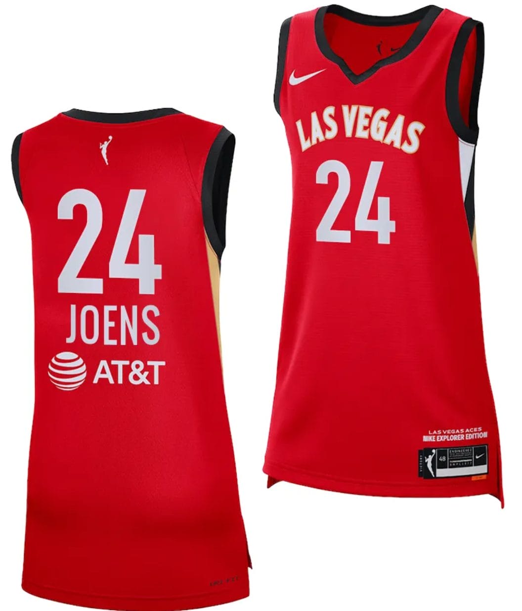 Ashley Joens Jersey #24 Las Vegas Aces Explorer Edition Victory Red