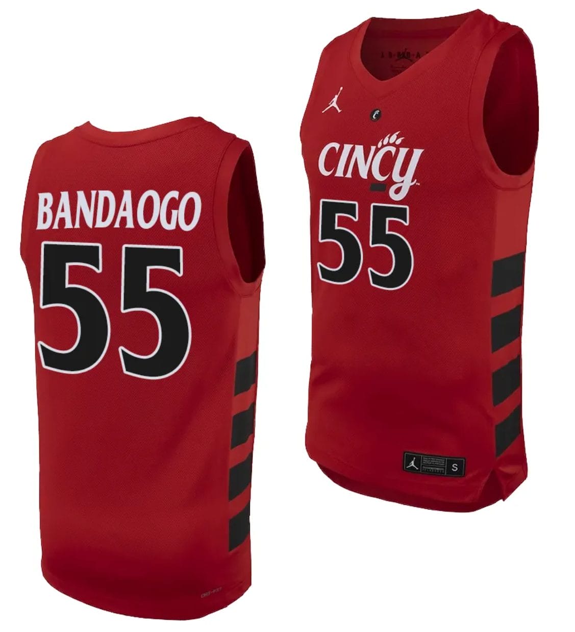 Aziz Bandaogo Jersey #55 Cincinnati Bearcats College Basketball Replica 2023-24 Red