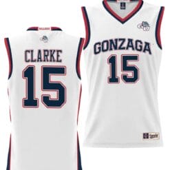Brandon Clarke Jersey #15 Gonzaga Bulldogs NIL College Basketball Lightweight White