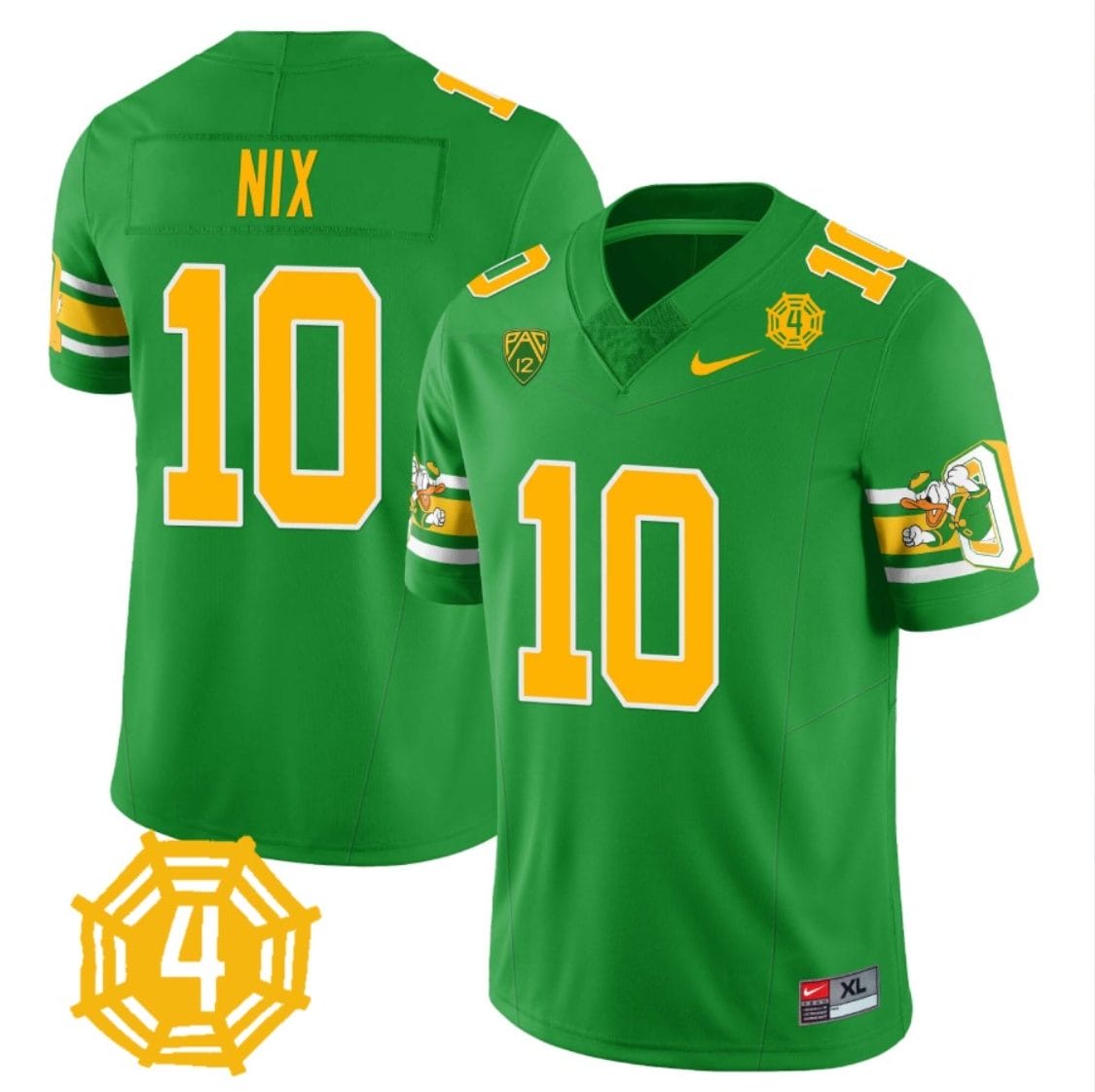Bo Nix Jersey #10 Oregon Ducks Honor Spencer Webb Patch Football Green