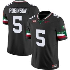 Bijan Robinson Jersey #5 Texas Longhorns Mexico Vapor College Football Black