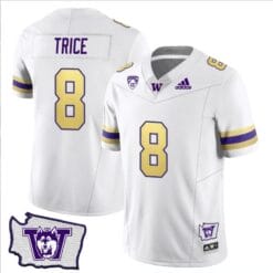 Bralen Trice Jersey #8 Washington Huskies Washington Map Patch Football Husky Royalty
