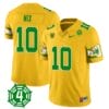 Bo Nix Jersey #10 Oregon Ducks Honor Spencer Webb Patch Football Yellow