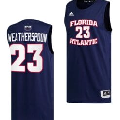 Brandon Weatherspoon Jersey #23 FAU Owls College Basketball Replica Navy
