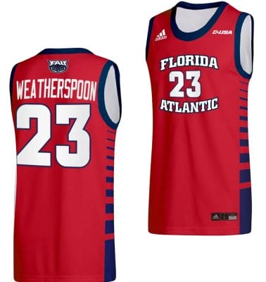 Brandon Weatherspoon Jersey #23 FAU Owls College Basketball Replica Red