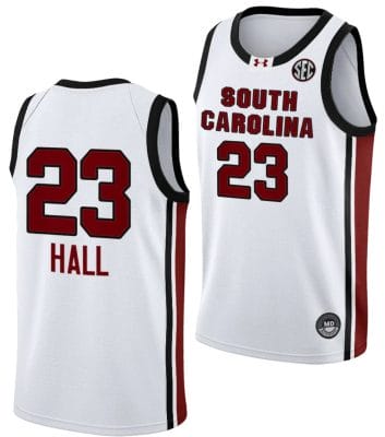 Bree Hall Jersey #23 South Carolina Gamecocks College Basketball 2023-24 White