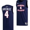 Bryan Greenlee Jersey #4 FAU Owls College Basketball Replica Navy