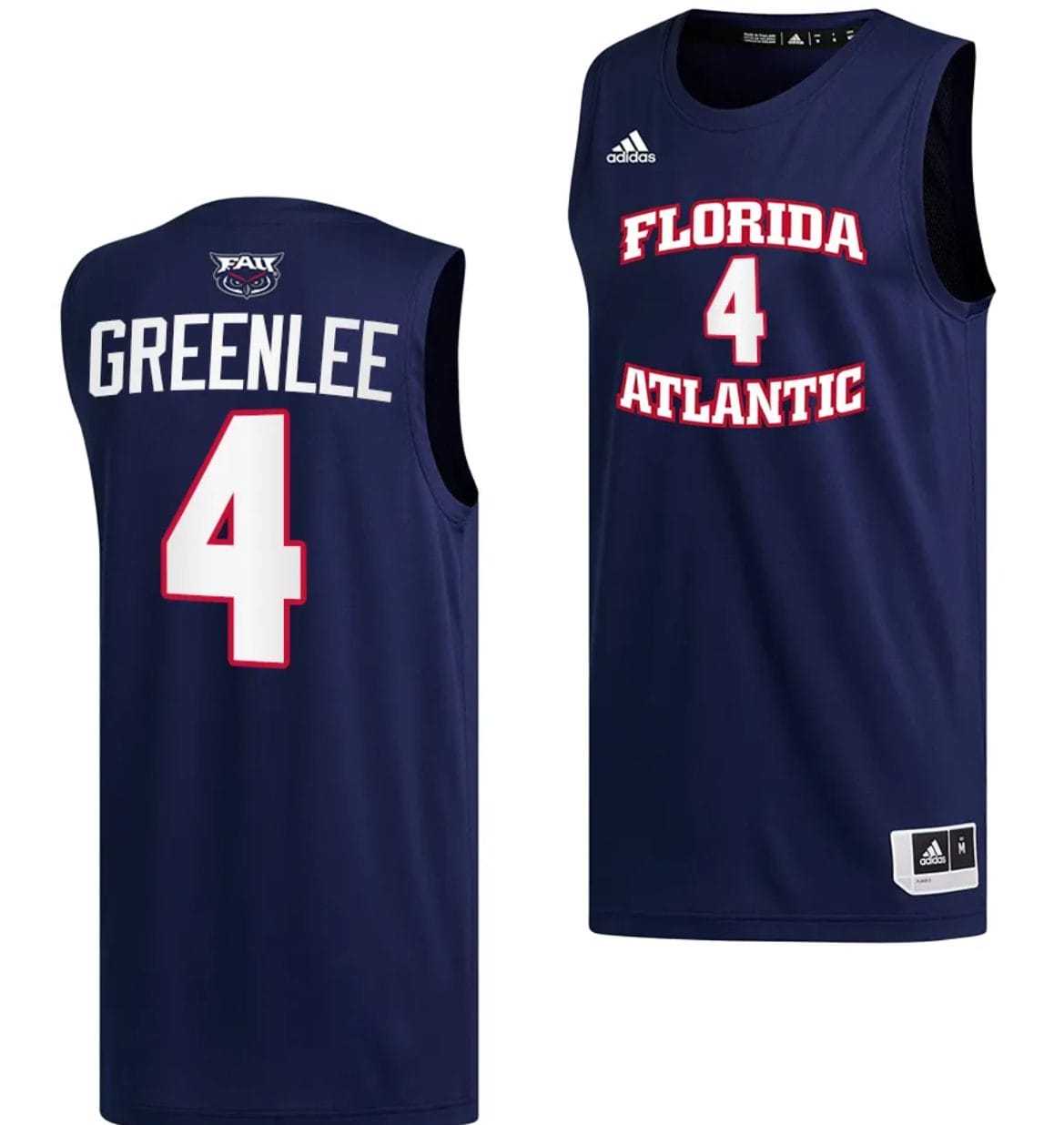 Bryan Greenlee Jersey #4 FAU Owls College Basketball Replica Navy