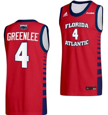 Bryan Greenlee Jersey #4 FAU Owls College Basketball Replica Red