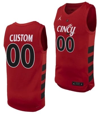 Custom Cincinnati Bearcats Jersey Name and Number College Basketball Replica 2023-24 Red