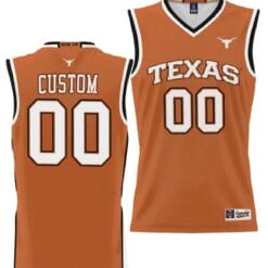 Custom Texas Longhorns Jersey Name and Number NIL College Basketball Lightweight Orange