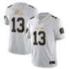 Chimere Dike Jersey #13 Wisconsin Badgers Gold Vapor College Football White Gold