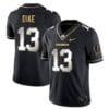 Chimere Dike Jersey #13 Wisconsin Badgers Gold Vapor College Football Black Limited