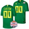 Custom Oregon Ducks Jersey Name and Number Fiesta Bowl Patch 2024 Football Green