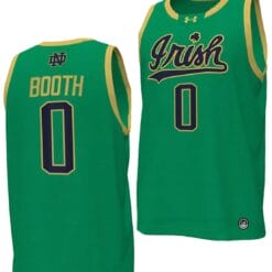 Carey Booth Jersey #0 Notre Dame Fighting Irish Basketball uniform Green