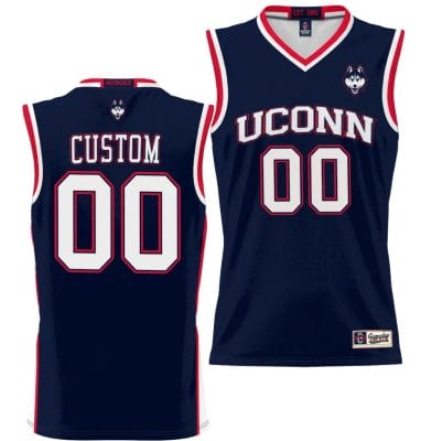 Custom UConn Huskies Jersey Name and Number NIL College Basketball Lightweight Navy