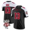 Chimere Dike Jersey #13 Wisconsin Badgers Vapor Limited College Football Black Alternate