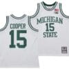 Carson Cooper Jersey #15 Michigan State Spartans 125th Basketball Anniversary 1990 Throwback White