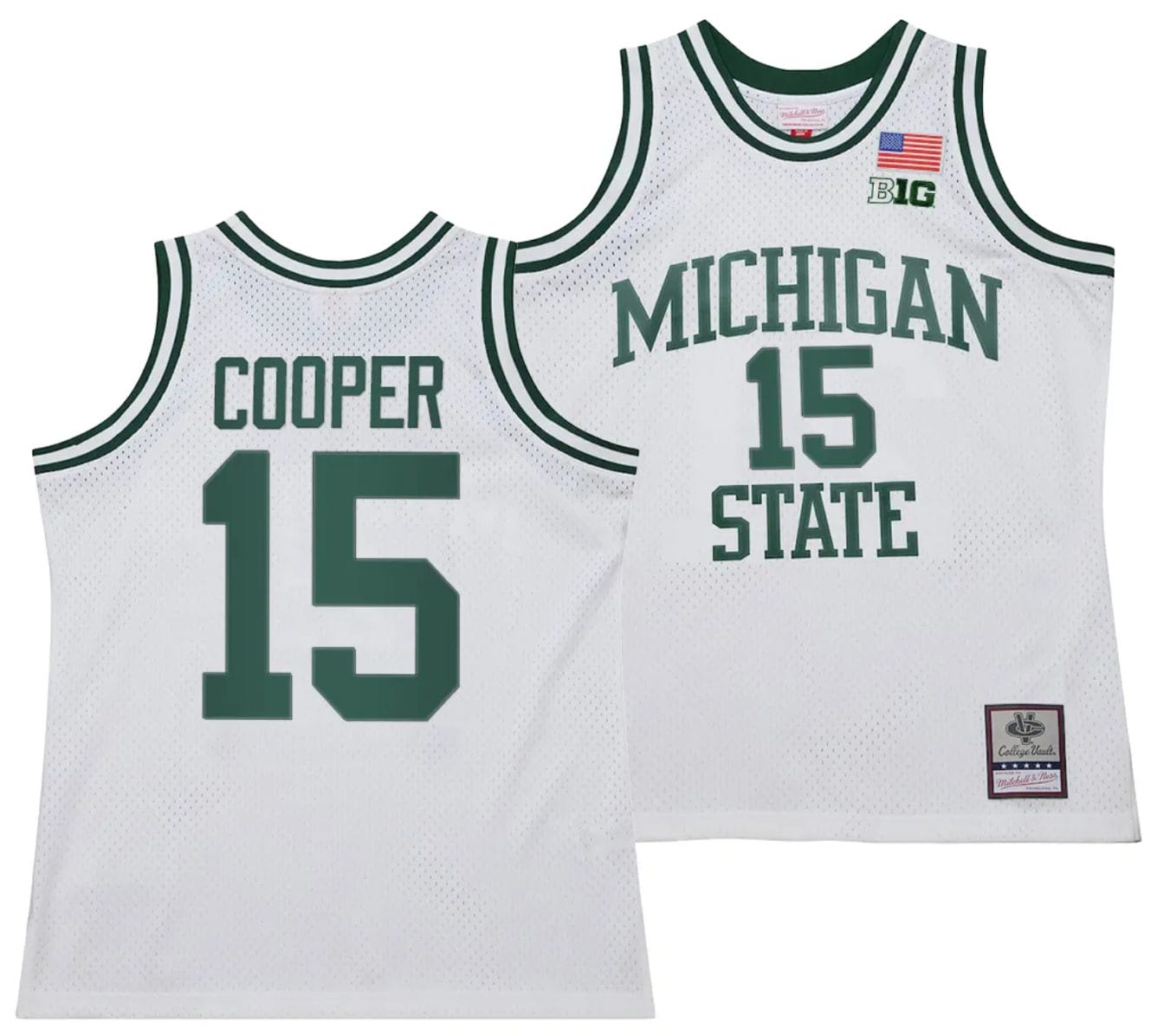 Carson Cooper Jersey #15 Michigan State Spartans 125th Basketball Anniversary 1990 Throwback White