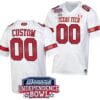 Custom Texas Tech Jersey Name and Number Independence Bowl Patch Football 2023 White