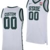 Custom Michigan State Jersey Name and Number Replica Basketball 2023-24 White