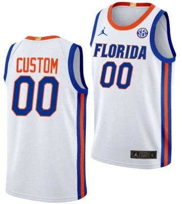 Custom Florida Gators Jersey Name and Number Limited College Basketball 2023-24 Home White