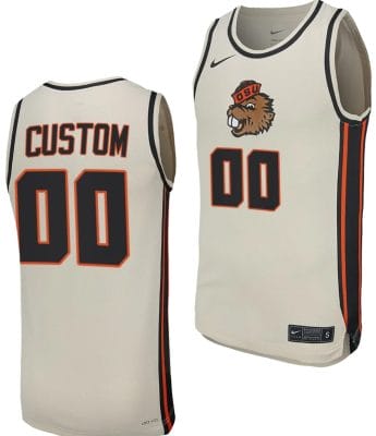 Custom Oregon State Jersey Name and Number College Basketball Replica uniform White