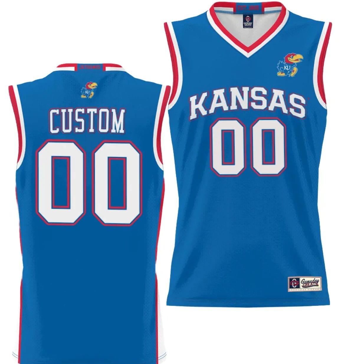 Custom Kansas Jayhawks Jersey Name and Number NIL College Basketball Lightweight Royal