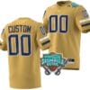 Custom Georgia Tech Yellow Jackets Jersey Name and Number 2023 Gasparilla Bowl Patch Football Brown