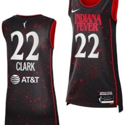 Caitlin Clark Jersey #22 Indiana Fever 2024 WNBA Draft Rebel Edition Black