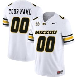 Custom Missouri Tigers Jersey Name and Number Vapor Limited College Football Stitched White