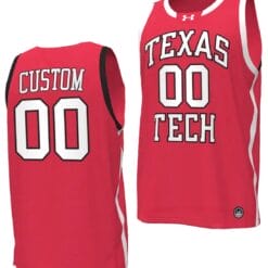 Custom Texas Tech Jersey Name and Number Basketball uniform Red