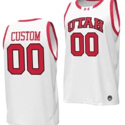 Custom Utah Utes Jersey Name and Number College Basketball 2023-24 Replica White
