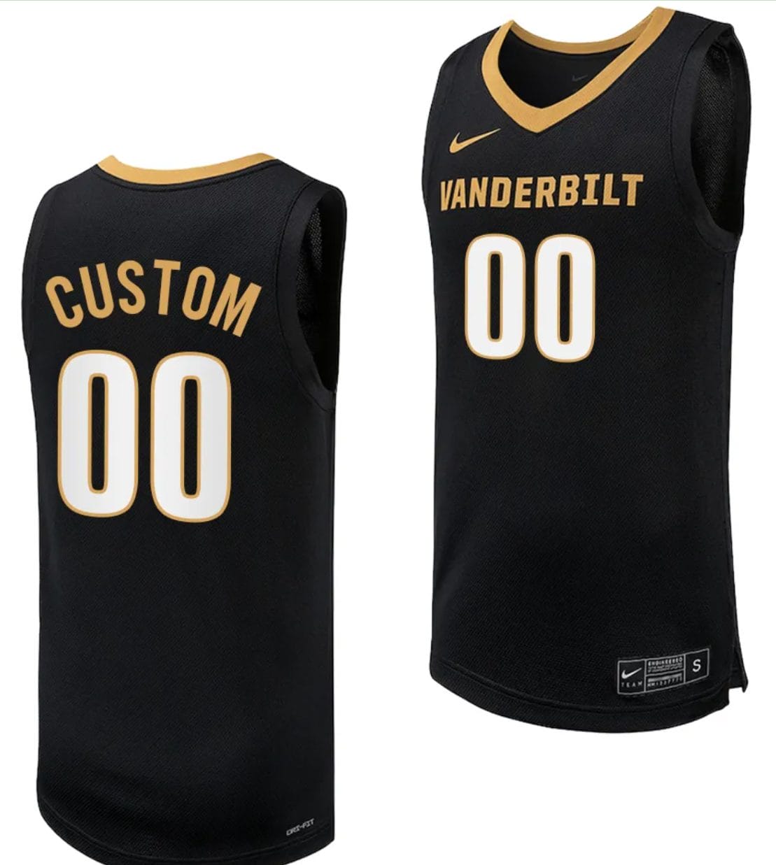 Custom Vanderbilt Jersey Replica Basketball uniform Black 2023-24
