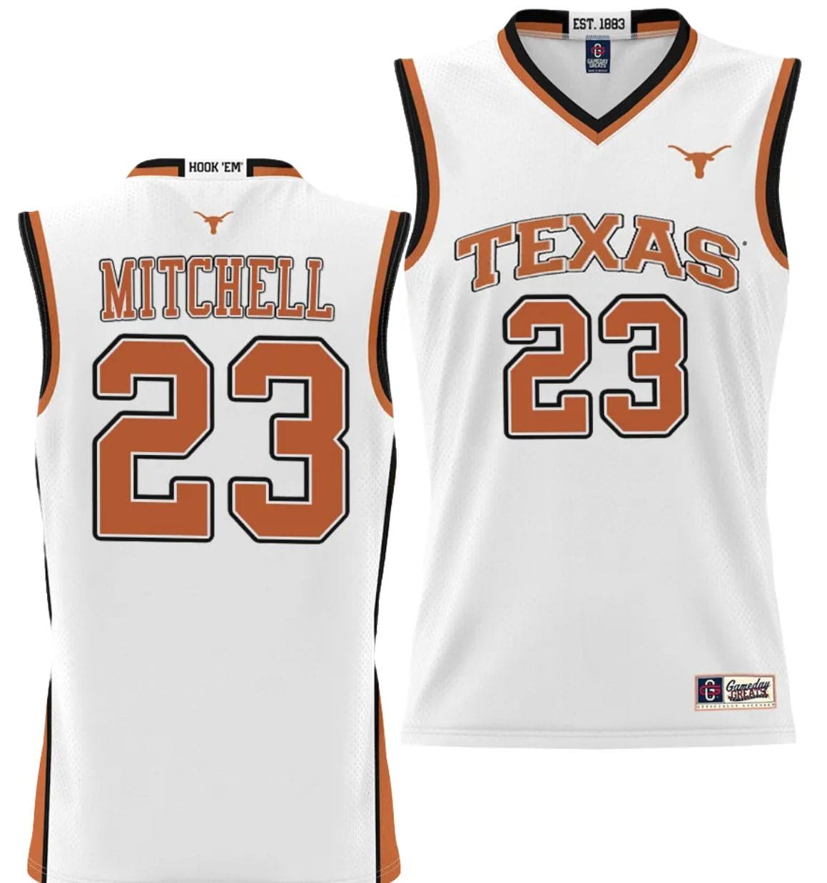 Dillon Mitchell Jersey #23 Texas Longhorns NIL College Basketball Lightweight White
