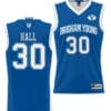 Dallin Hall Jersey #30 BYU Cougars NIL College Basketball Jersey Lightweight Royal