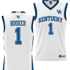Devin Booker Jersey #1 Kentucky Wildcats NIL College Basketball Lightweight White