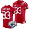 Devin Brown Jersey #33 Ohio State Buckeyes Cotton Bowl Patch 2023 Football Scarlet