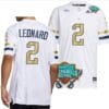 Dylan Leonard Jersey #2 Georgia Tech Yellow Jackets 2023 Gasparilla Bowl Patch Football White