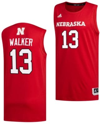 Derrick Walker Jersey #13 Nebraska Cornhuskers Basketball Swingman 2023-24 Red