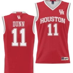 Damian Dunn Jersey #11 Houston Cougars NIL College Basketball Lightweight Red