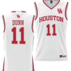 Damian Dunn Jersey #11 Houston Cougars NIL College Basketball Lightweight White