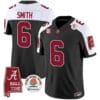 DeVonta Smith Jersey #6 Alabama Crimson Rose Bowl Patch Football Black Alternate