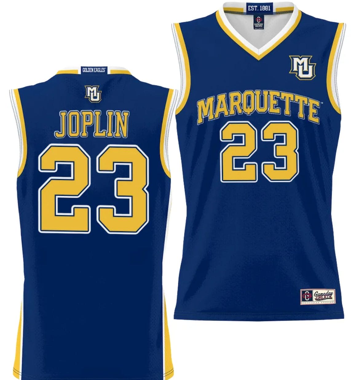 David Joplin Jersey #23 Marquette Golden Eagles NIL Basketball Lightweight Navy