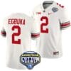 Emeka Egbuka Jersey #2 Ohio State Buckeyes Cotton Bowl Patch 2023 Football White